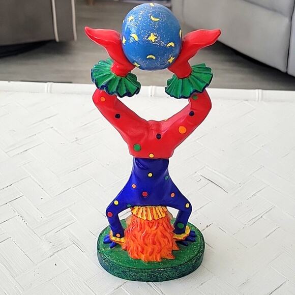 Collectible Clown Standing on his Head with Ball Between His Feet One of a Kind - Picture 4 of 9